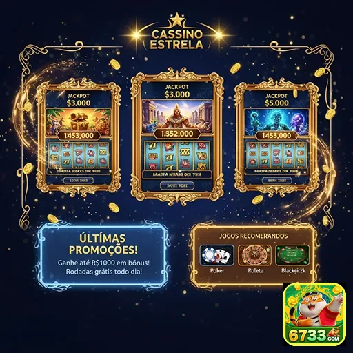 Imagem promocional do cassino Estrela Jackpot no site 6733, destacando ofertas e prêmios.
